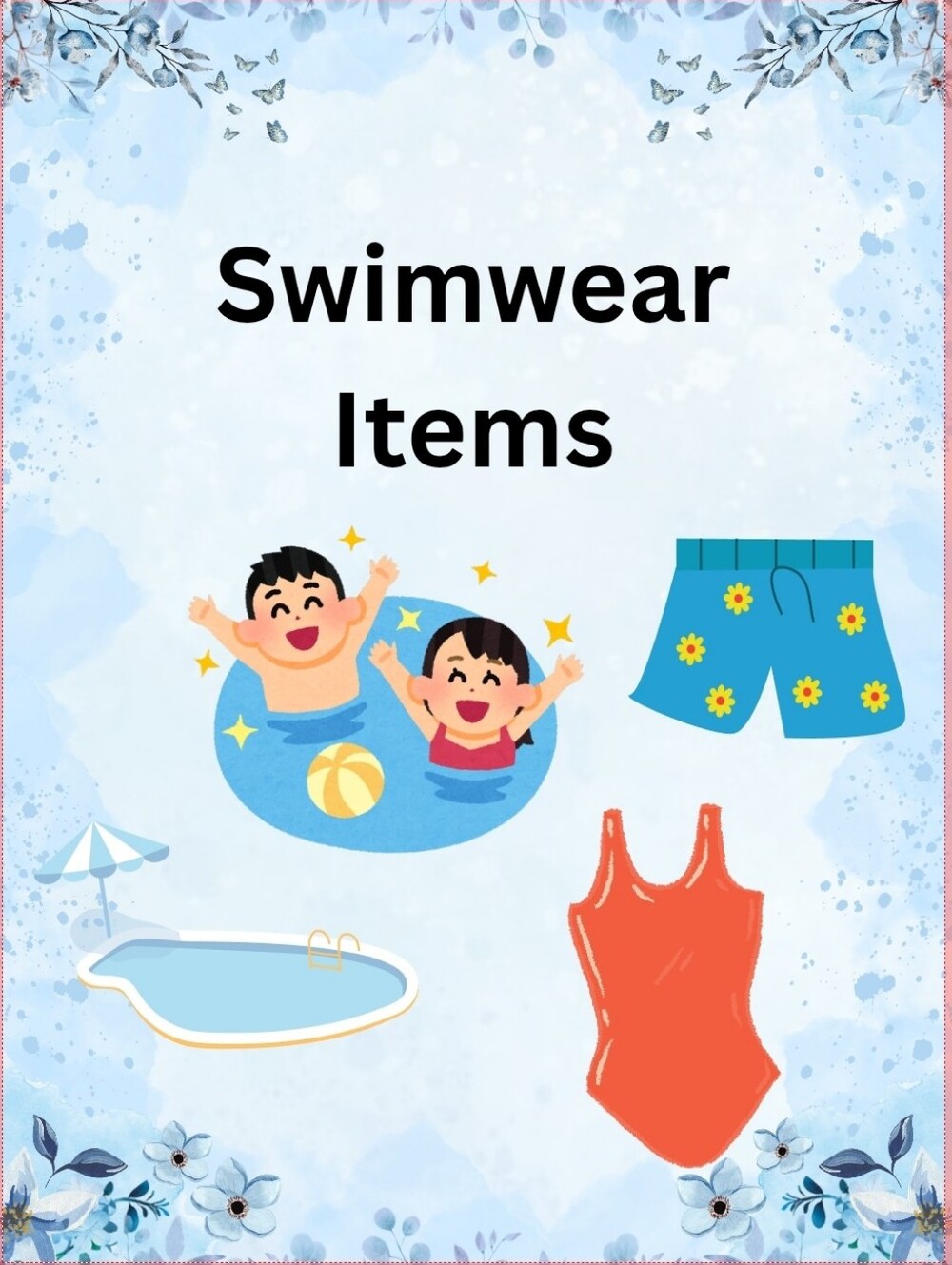 Swimwear, Swim Trunks, Swimsuits, Etc.